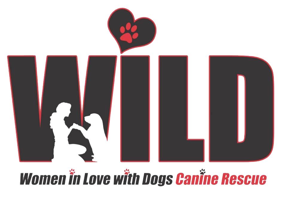 Women in love with dogs canine rescue logo