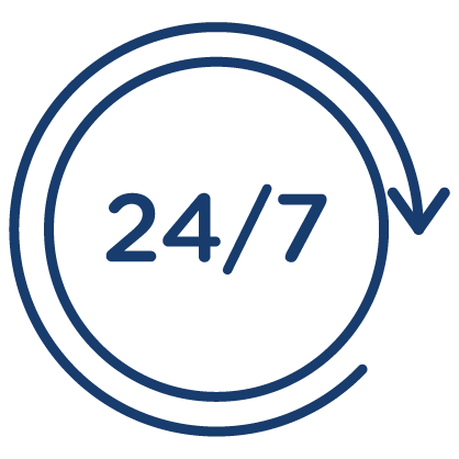 24/7 hvac service icon