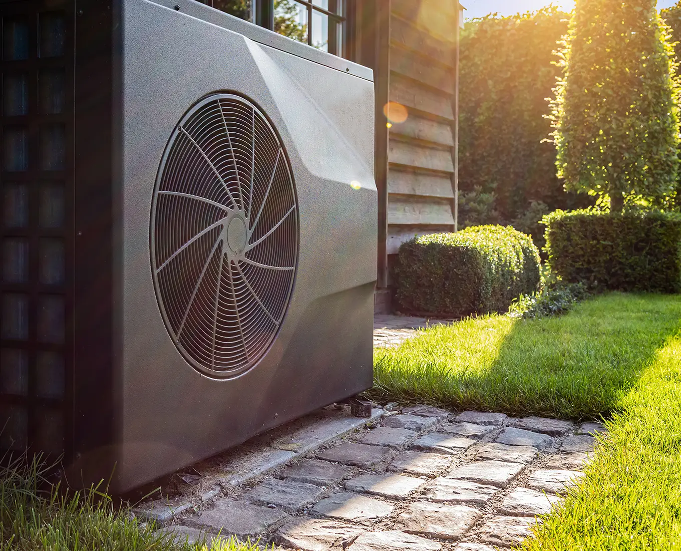 Modern heat pump unit showcasing energy-efficient heating options for homes in Springfield, IL