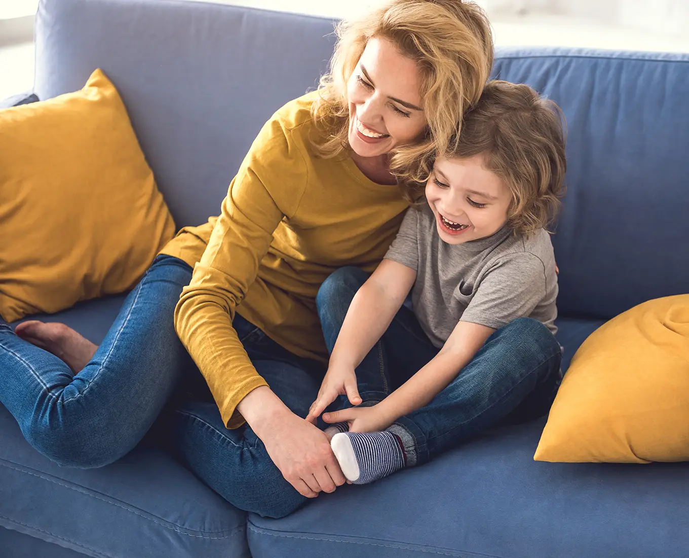 Mother and child enjoying clean, comfortable indoor air in Springfield, IL home